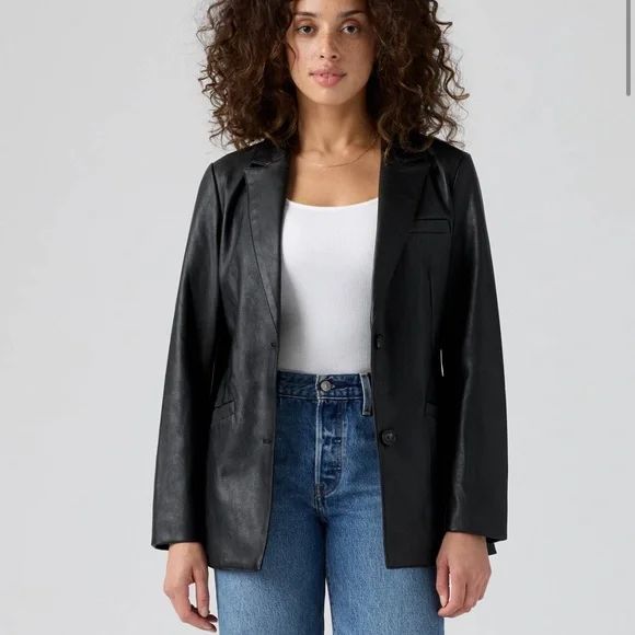 NWT Levi's Black Single Breasted Blazer - Picture 1 of 9